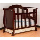 Stork Craft Valentia 4-in-1 Fixed Side Convertible Crib in Cherry