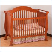 Stork Craft Valentia 4-in-1 Fixed Side Convertible Crib in Cognac