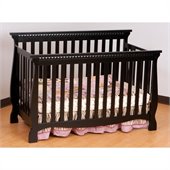 Stork Craft Venetian 4-in-1 Fixed Side Convertible Crib in Black