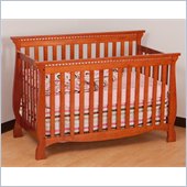 Stork Craft Venetian 4-in-1 Fixed Side Convertible Crib in Cognac