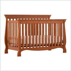 Stork Craft Venetian 4-in-1 Fixed Side Convertible Crib in Oak