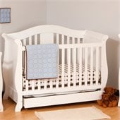 Stork Craft Vittoria 3-in-1 Fixed Side Convertible Crib in White