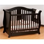 Stork Craft Vittoria 3-in-1Fixed Side Convertible Crib in Black