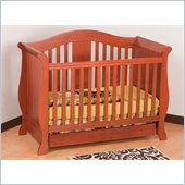 Stork Craft Vittoria 3-in-1 Fixed Side Convertible Crib in Cognac