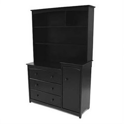 Stork Craft Beatrice Combo Tower & Hutch in Black