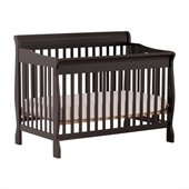 Stork Craft Modena 4 in 1 Fixed Side Convertible Crib in Black