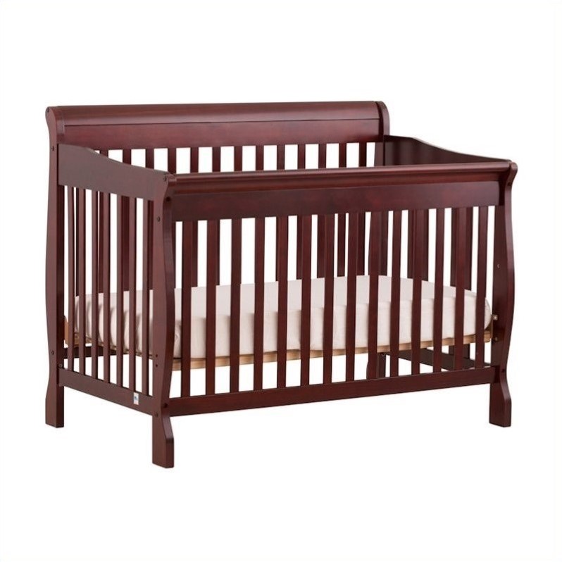 Stork Craft Modena 4-in-1 Fixed Side Convertible Baby Crib Cherry