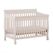 Stork Craft Modena 4 in 1 Fixed Side Convertible Crib in White
