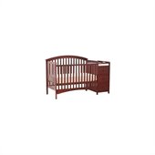Stork Craft Bradford 4 in 1 Fixed Side Convertible Cherry Crib Changer