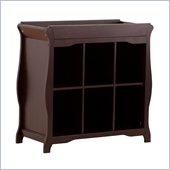 Stork Craft Aspen 6 Cube Organizer/Change Table in Espresso