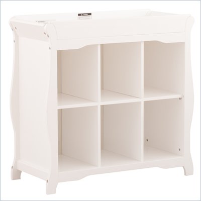 Stork Craft Aspen 6 Cube Organizer/Change Table in White