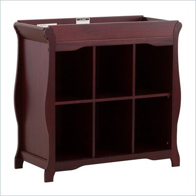 Stork Craft Aspen 6 Cube Organizer/Change Table in Cherry