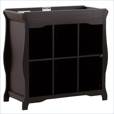 Stork Craft Aspen 6 Cube Organizer/Change Table in Black