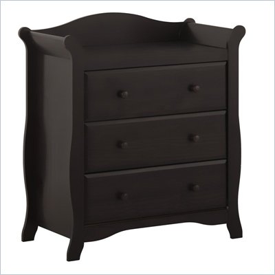 Stork Craft Aspen 3 Drawer Wood Chest in Black