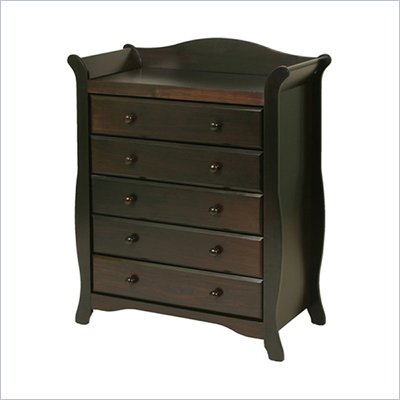 Stork Craft Aspen 5 Drawer Chest in Espresso Finish