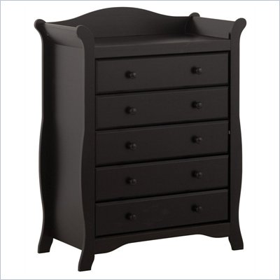 Stork Craft Aspen 5 Drawer Chest - Black