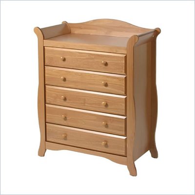 Stork Craft Aspen 5 Drawer Chest in Oak Finish