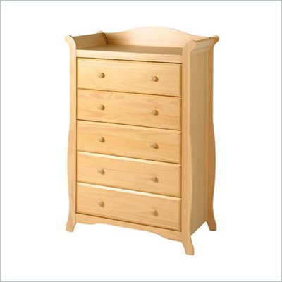Stork Craft Aspen 5 Drawer Chest in Natural Finish