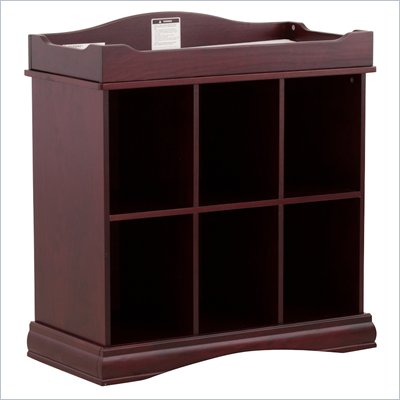 Stork Craft Beatrice 6 Cube Organizer/Change Table in Cherry