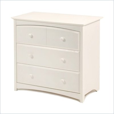 Stork Craft Beatrice 3 Drawer Chest in White Finish