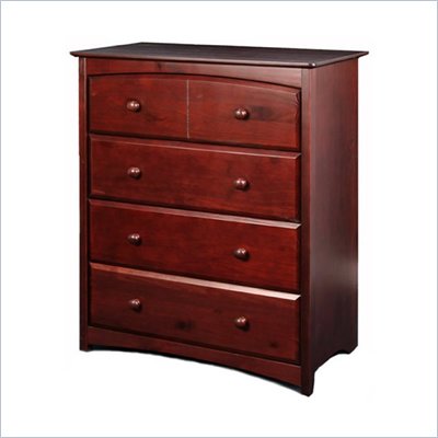 Stork Craft Beatrice 4 Drawer Chest in Cherry Finish