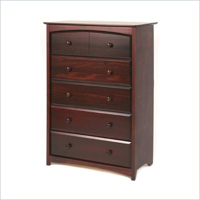 Stork Craft Beatrice 5 Drawer Chest in Cherry Finish