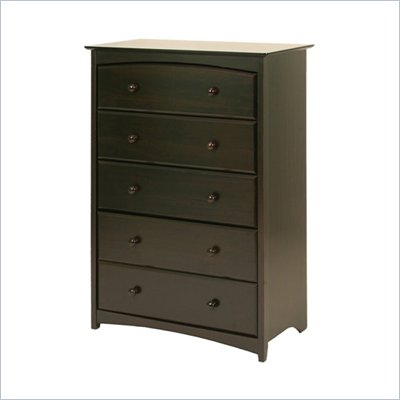 Stork Craft Beatrice 5 Drawer Chest in Espresso Finish