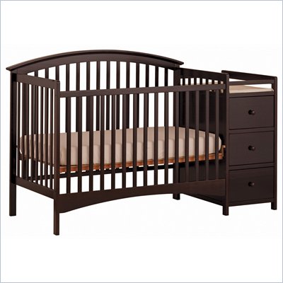 Stork Craft Bradford 4 in 1 Convertible Espresso Crib Changer