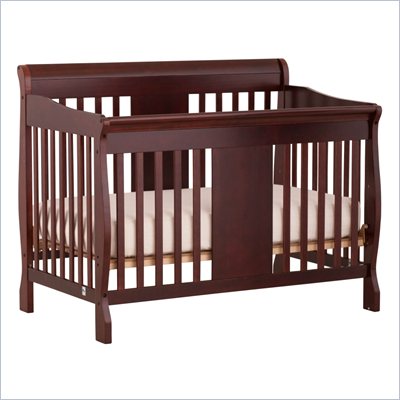 Storkcraft Calabria 4 in 1 Fixed Side Convertible Crib in Cherry
