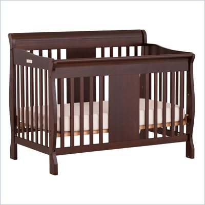 Storkcraft Calabria 4 in 1 Fixed Side Convertible Crib in Espresso
