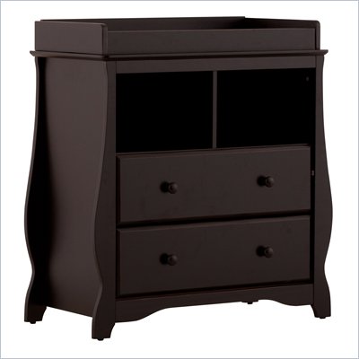 Stork Craft Carrara 2 Drawer Changing Table in Black