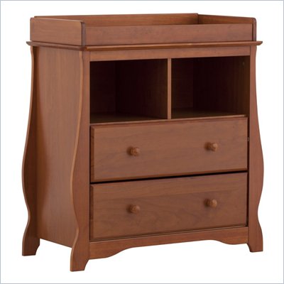 Stork Craft Carrara 2 Drawer Changing Table in Oak