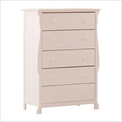 Stork Craft Carrara 5-Drawer Chest in White