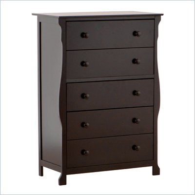 Stork Craft Carrara 5-Drawer Chest in Black