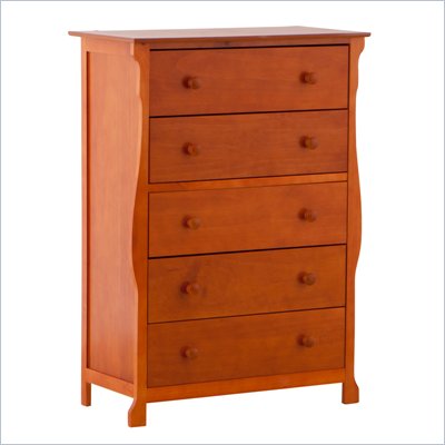 Stork Craft Carrara 5-Drawer Chest in Cognac