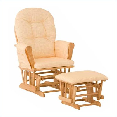 Stork Craft Natural Hoop Glider & Ottoman
