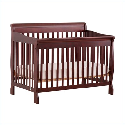 Stork Craft Modena 4 in 1 Fixed Side Convertible Crib in Cherry