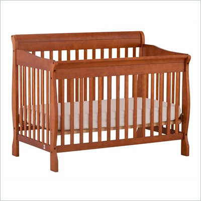 Stork Craft Modena 4 in 1 Fixed Side Convertible Crib in Oak