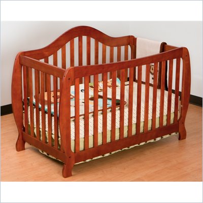 Stork Craft Monza 2-in 1 Fixed Side Convertible Crib in Cognac