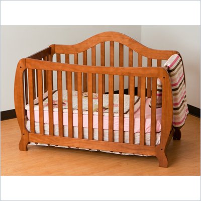 Stork Craft Monza 2-in 1 Fixed Side Convertible Crib in Oak