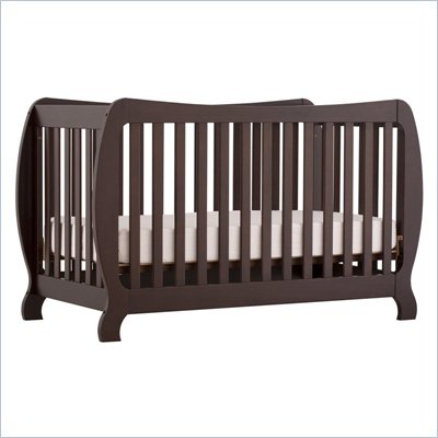 Stork Craft Monza II 2-in 1 Fixed Side Convertible Crib in Espresso