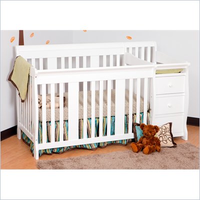 Stork Craft 4-in1 Portofino Crib & Changer Combo in White