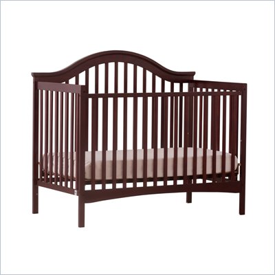 Stork Craft Ravena 2-in 1 Fixed Side Convertible Crib in Cherry