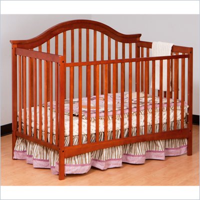 Stork Craft Ravena 2-in 1 Fixed Side Convertible Crib in Cognac