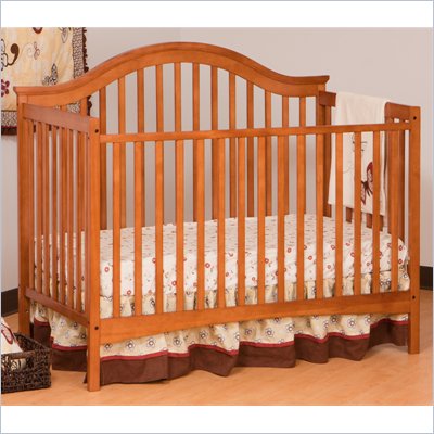 Stork Craft Ravena 2-in 1 Fixed Side Convertible Crib in Oak