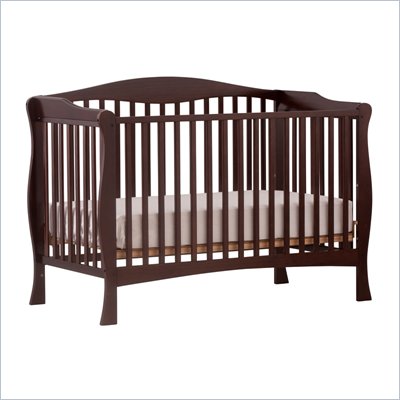 Stork Craft Savona Fixed Side Convertible Crib in Espresso