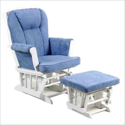 Stork Craft Sleigh White-Blue Glider