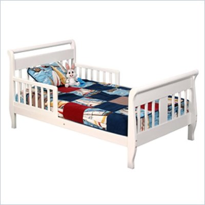 Stork Craft Soom Soom Sleigh Toddler Bed in White