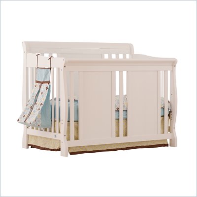 Stork Craft Verona Fixed Side 4-in-1 Convertible Crib in White