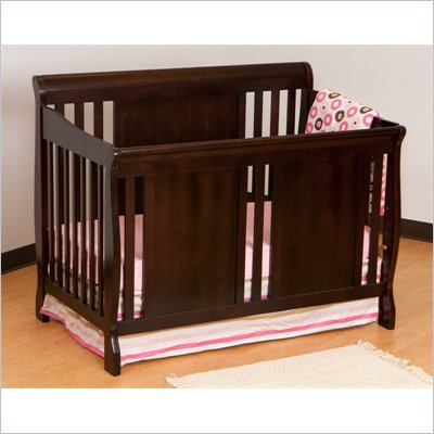 Stork Craft Verona Fixed Side 4-in-1 Convertible Crib in Espresso